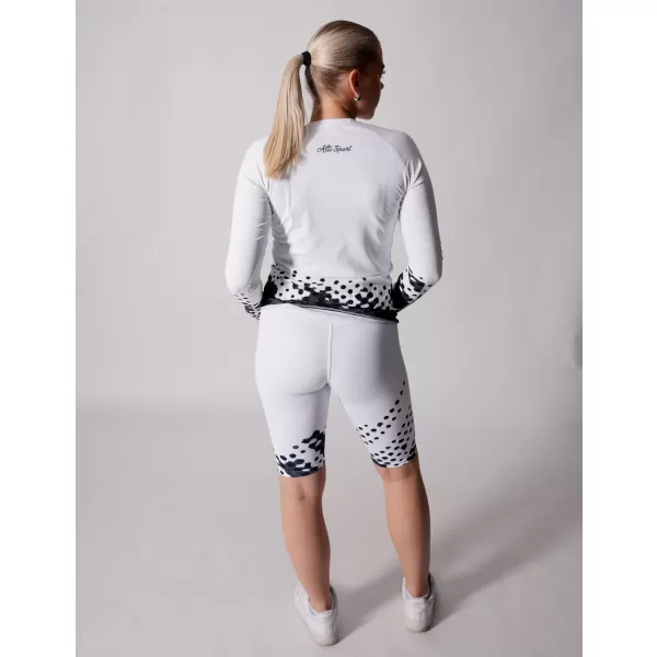  Ženska premium funkcionalna majica z dolgimi rokavi ALTISPORT VOJ/ALW109TR03 ČRNO-BELO 