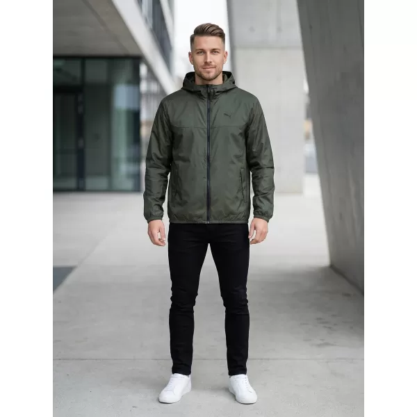  Moška vetrovka PUMA ESS REGULAR WINDBREAKER 684625-70 ZELENA 