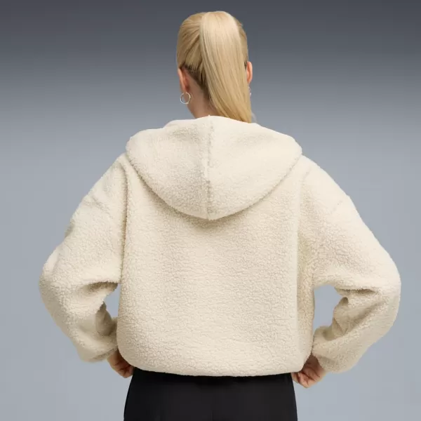  Damske trenirke PUMA WARDROBE ESS OVERSIZED POLAR FLEECE HOODIE 632048-87 BELA 