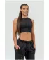 Ženski kratki top z visoko oporo INTENSE Mesh 842 BLACK Nebbia