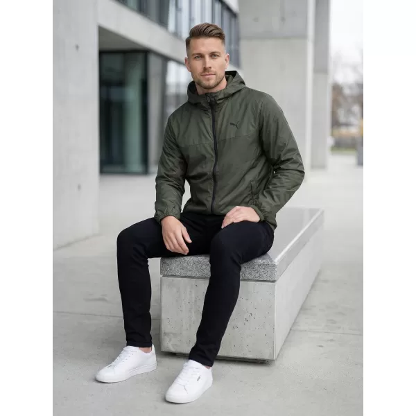  Moška vetrovka PUMA ESS REGULAR WINDBREAKER 684625-70 ZELENA 