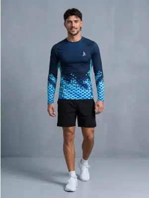 Moška funkcionalna kompresija T -majica z premijo z dolgimi rokavi ALTISPORT VOJ/ALM109TR03 KRALJEVSKI