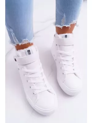 Ženski usnjeni gležnjarji BIG STAR V274541FW WHITE Big Star Shoes