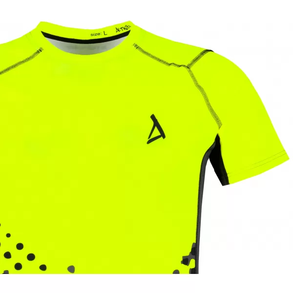  Moška vrhunska funkcionalna kompresijska majica ALTISPORT VOJ/ALM109TR04 FLUO RUMENA 