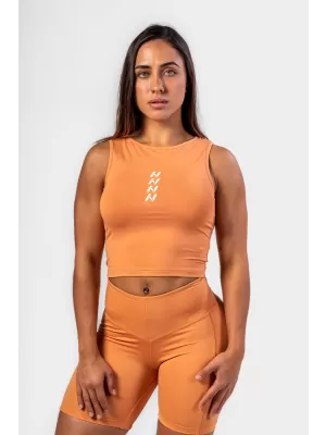 Crop top majica brez rokavov CONFIDENCE 476 ORANŽNA Nebbia