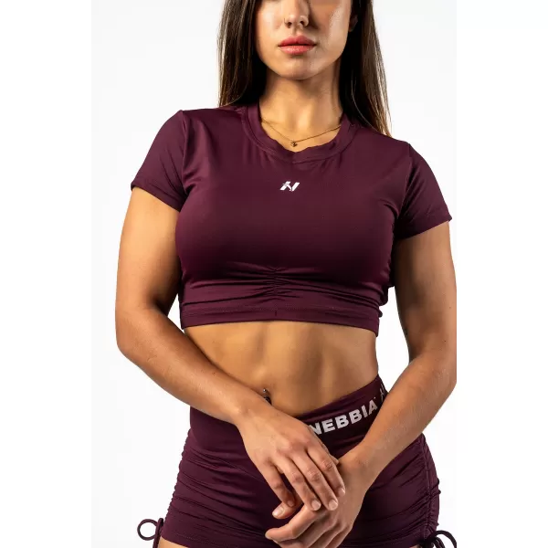  Top z odprtim hrbtom STRONG BEAUTY 430 TEMNO RDEČA Nebbia 