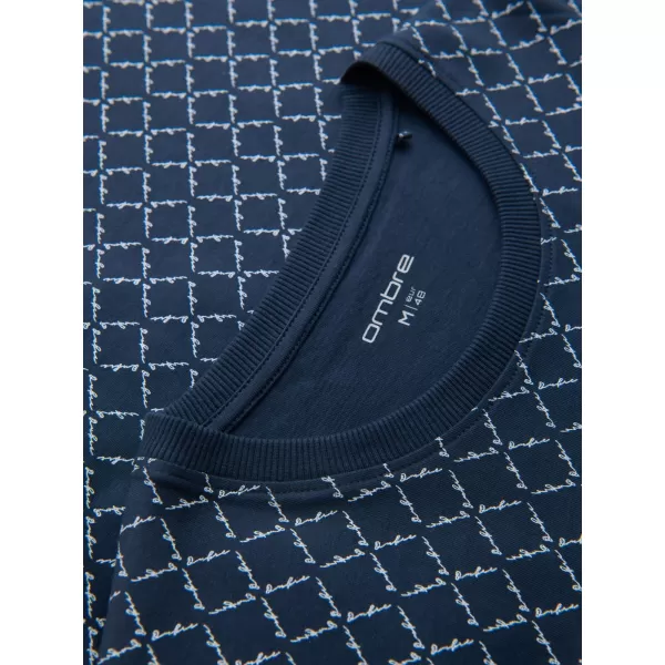  Moška majica s kratkimi rokavi OMBRE OM-TSFP-0250 MORNARSKO MODRA 