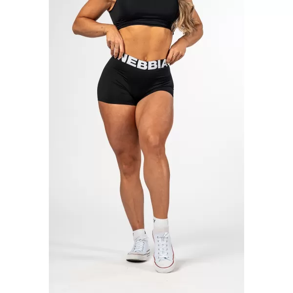  Fitnes kratke hlače z visokim pasom GLUTE PUMP 240 BLACK Nebbia 