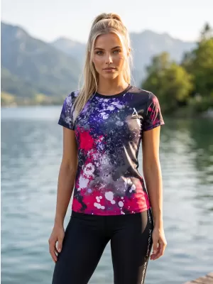 Ženska premium funkcionalna majica ALTISPORT VOJ/ALW055TR01 ČRNO ROZA