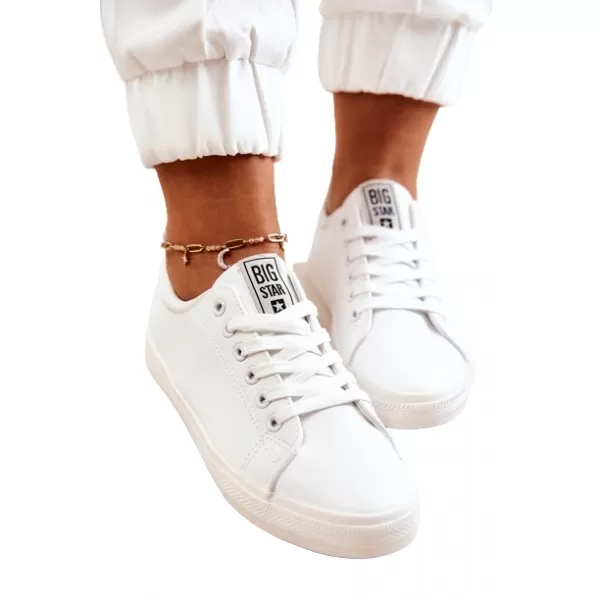  Ženske usnjene superge BIG STAR JJ274311 WHITE Big Star Shoes 