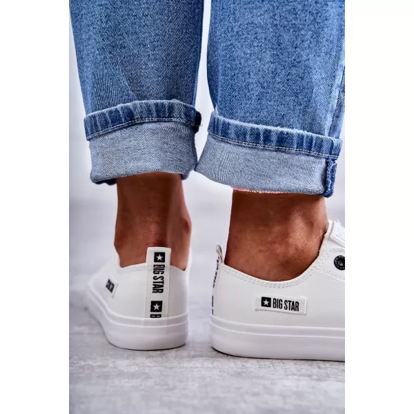  BIG STAR Ženske usnjene superge KK274010 WHITE Big Star Shoes 