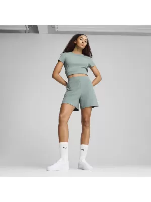 Ženske kratke hlače PUMA ESS ELEVATED SHORTS 685026_30 ZELENA LUNA