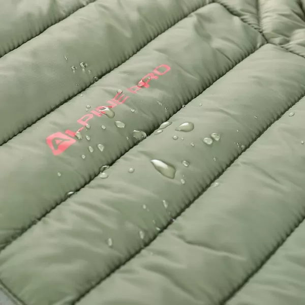  Ženska dvostranska jakna ALPINE PRO EROMA ZELENA 