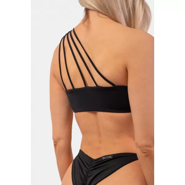 Bikini kopalke z eno ramo Bandeau - Top 448 BLACK Nebbia 