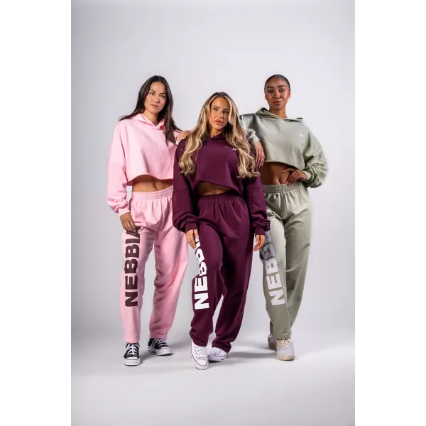  Ohlapne baggy trenirke BOYFRIEND STYLE 432 ROZA Nebbia 