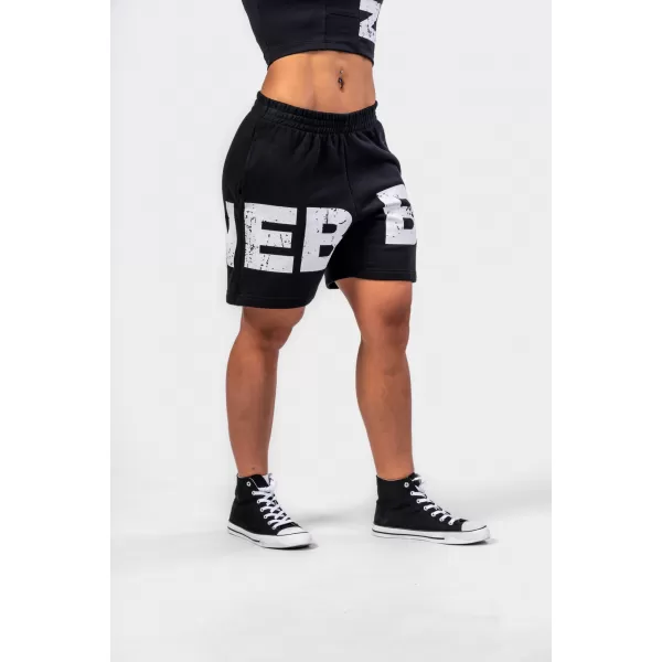  MUSCLE MOMMY 624 ČRNE kratke trenirke Nebbia 6 inch 