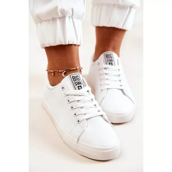  Ženske usnjene superge BIG STAR JJ274311 WHITE Big Star Shoes 