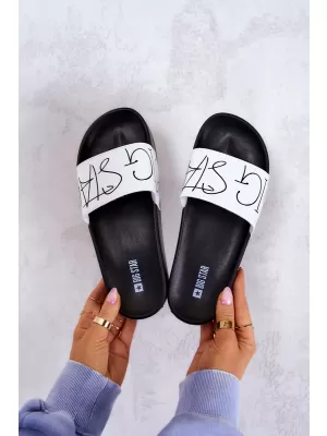 Modni ženski natikači BIG STAR JJ274A275 WHITE Big Star Shoes