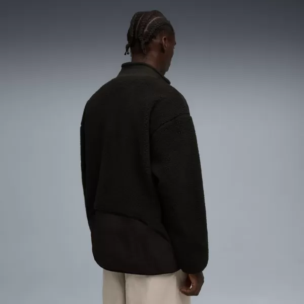  Moška jakna PUMA TECH SOFT TECH RELAXED SHERPA JACKET 632104-01 ČRNA 