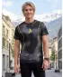 Moška premium funkcionalna majica s kratkimi rokavi ALTISPORT VOJ/ALM113TR01 ČRNO-FLUO RUMENA