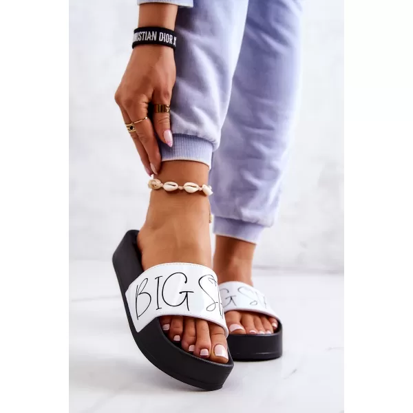  Modni ženski natikači BIG STAR JJ274A275 WHITE Big Star Shoes 
