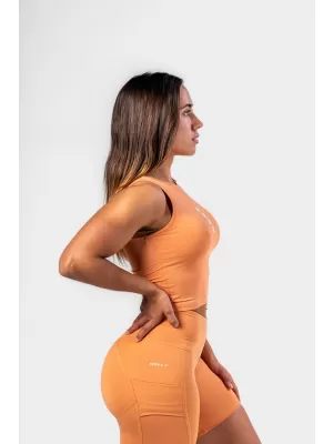Crop top majica brez rokavov CONFIDENCE 476 ORANŽNA Nebbia
