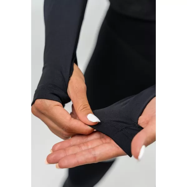  Črn top z dolgimi rokavi TRUE HERO 242 BLACK Nebbia 
