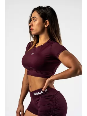 Top z odprtim hrbtom STRONG BEAUTY 430 TEMNO RDEČA Nebbia