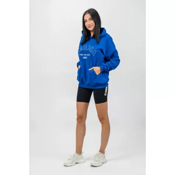  Oversize jopica s kapuco GYM RAT 256 MODRA Nebbia 