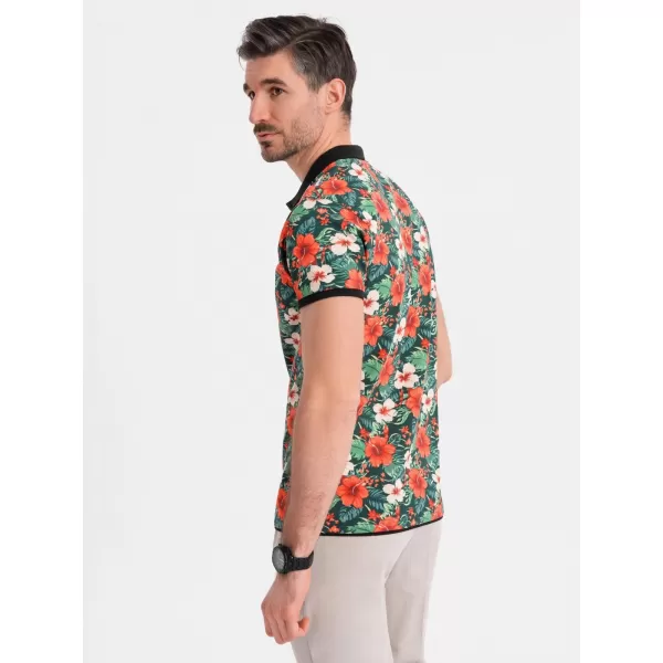  Moška T -majica OMBRE OM-POSS-0149 ČRN 