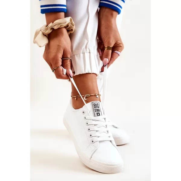  Ženske usnjene superge BIG STAR JJ274311 WHITE Big Star Shoes 