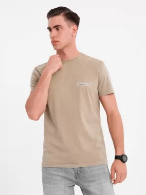 Srajca OMBRE OM-TSWT-0201 TEMNO BEŽ