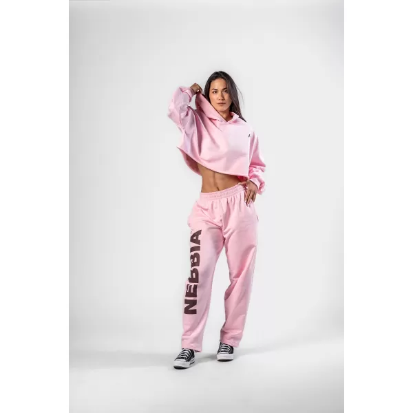  Ohlapne baggy trenirke BOYFRIEND STYLE 432 ROZA Nebbia 