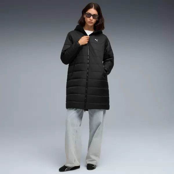  Ženski plašč PUMA ESS HOODED PADDED PARKA 685232-01 ČRNA 