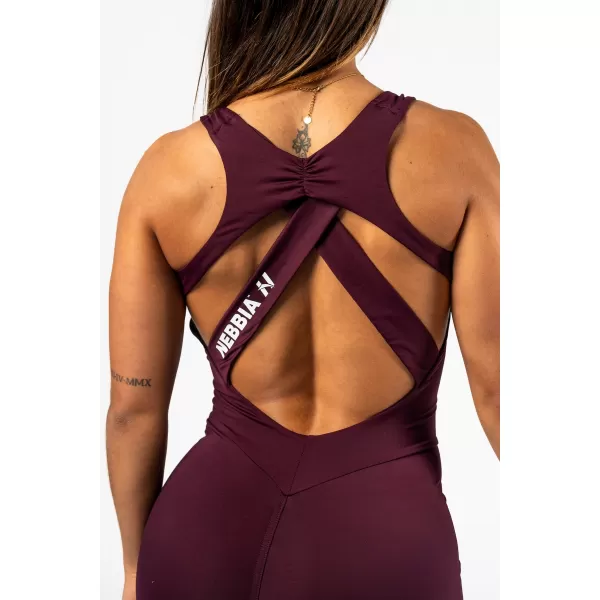  Oblikovalni fitnes kombinezon STRONG BEAUTY 427 TEMNO RDEČ Nebbia 