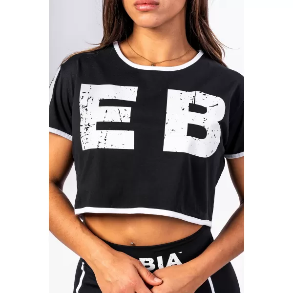 Crop top majica s kratkimi rokavi GAME ON 610 BLACK Nebbia 