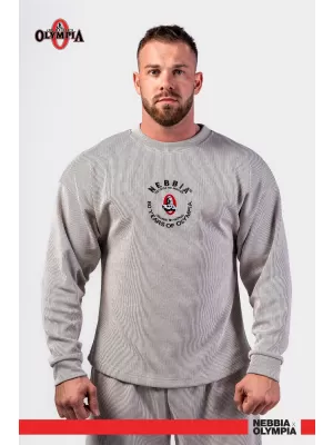 Prevelik pulover s kapuco brez kapuce SIGNATURE 797 SVETLO SIV Nebbia