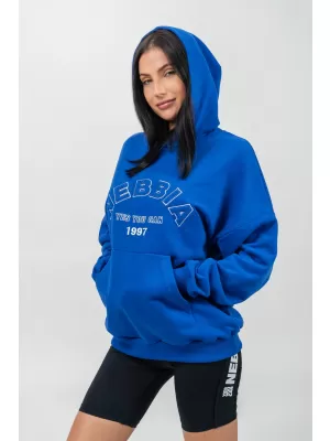 Oversize jopica s kapuco GYM RAT 256 MODRA Nebbia