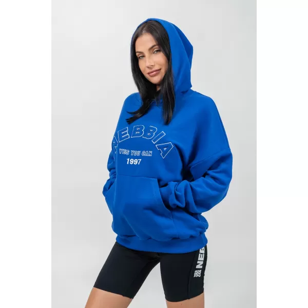  Oversize jopica s kapuco GYM RAT 256 MODRA Nebbia 
