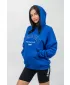 Oversize jopica s kapuco GYM RAT 256 MODRA Nebbia