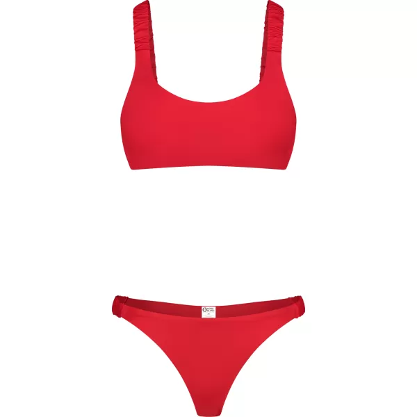 Ženski bikini - zgornji del NORDBLANC NBSSS8209 RDEČA 