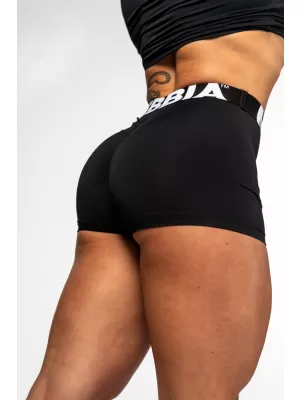 Fitnes kratke hlače z visokim pasom GLUTE PUMP 240 BLACK Nebbia
