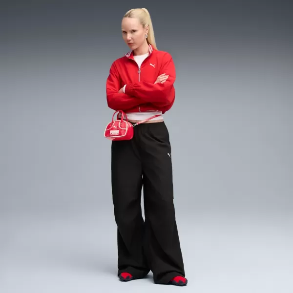  Ženske hlače PUMA WARDROBE ESS PARACHUTE WOVEN PANTS OP 632044-01 ČRN 