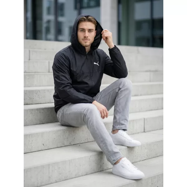  Moška vetrovka PUMA ESS REGULAR WINDBREAKER 684625-01 ČRNA 