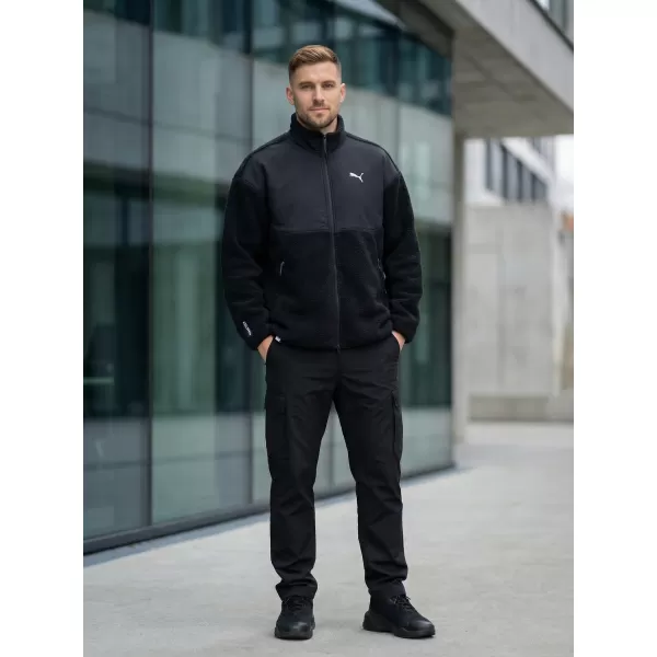  Moška jakna PUMA TECH SOFT TECH RELAXED SHERPA JACKET 632104-01 ČRNA 