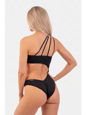 Asimetrični monokini na eno ramo 459 ČRNI Nebbia