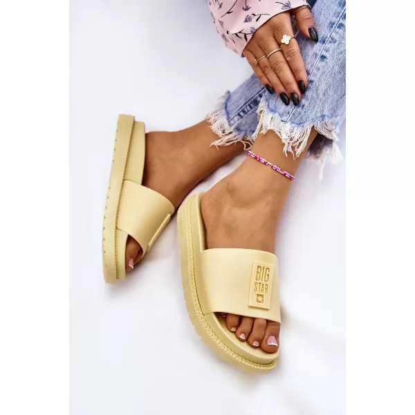  Ženski natikači BIG STAR JJ274A305 YELLOW Big Star Shoes 