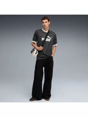Moški dres PUMA ESS STRIPED JERSEY 688263-01 ČRNA