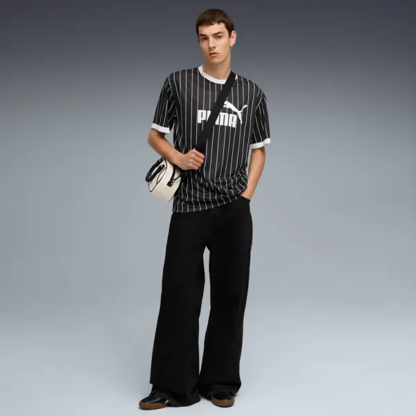  Moški dres PUMA ESS STRIPED JERSEY 688263-01 ČRNA 
