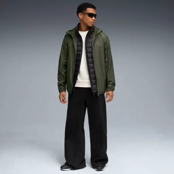  Moška vetrovka PUMA ESS REGULAR WINDBREAKER 684625-70 ZELENA 